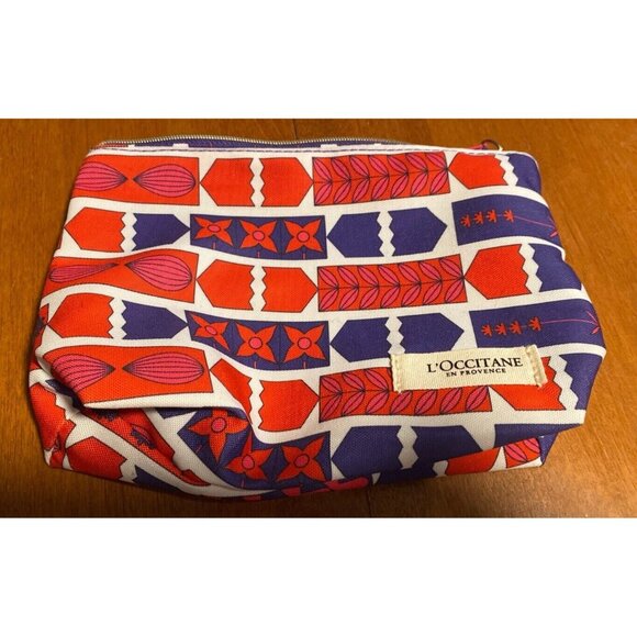 Travel Makeup Bag L’OCCITANE En Provence, Multicolor Zipper Vacation Eco Friendl - Picture 1 of 14